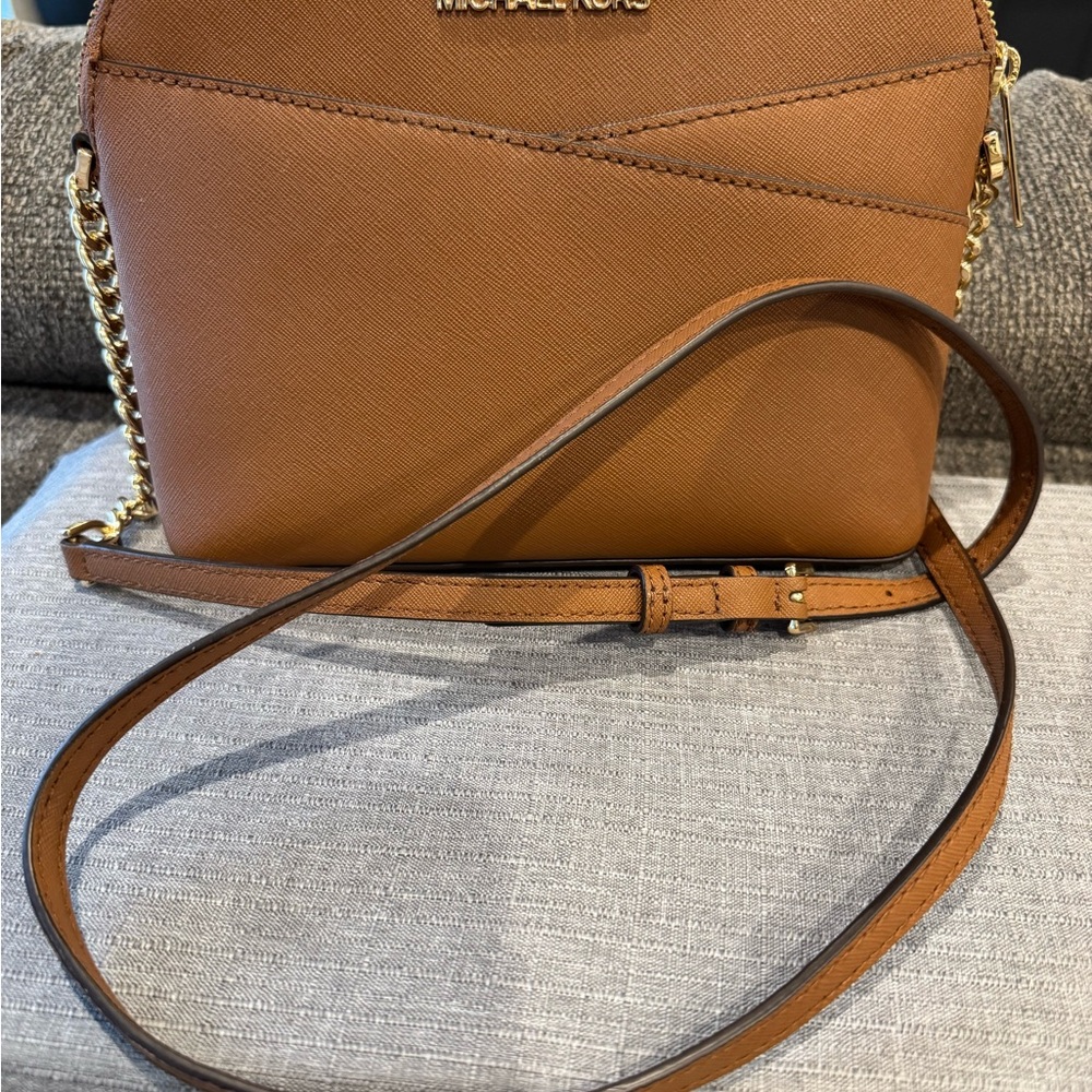 Michael Kors Brown Crossbody Bag with Gold Chain
